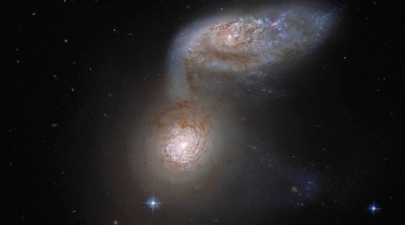 Arp 91 showcases a cosmic union in deep space