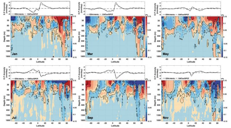 Spatial-temporal structure of ocean salinity seasonal variation